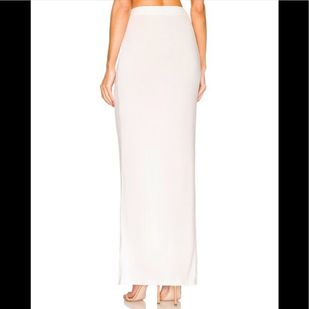 NWOT Michael Costello Women's White X Revolve Leah Maxi Skirt - Picture 3 of 6